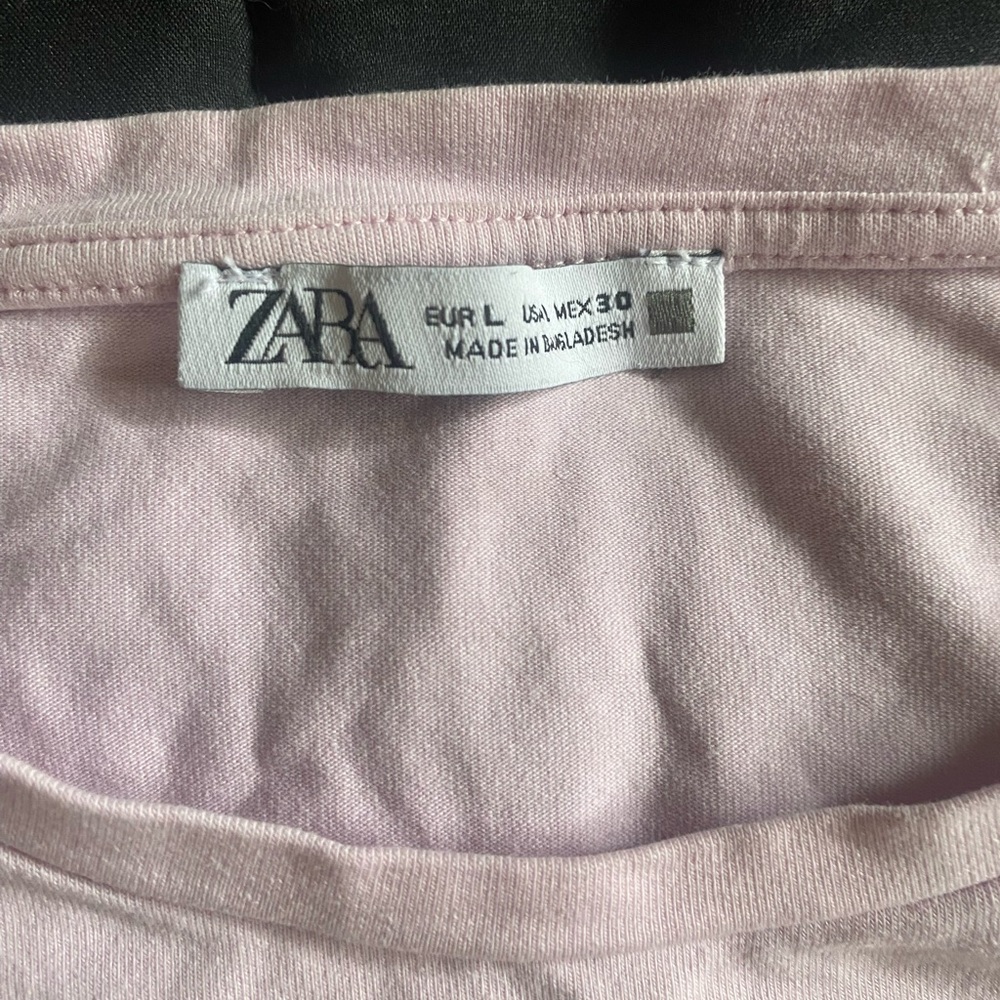 Zara Soft Blush Cropped Tee - Picture 2 of 2